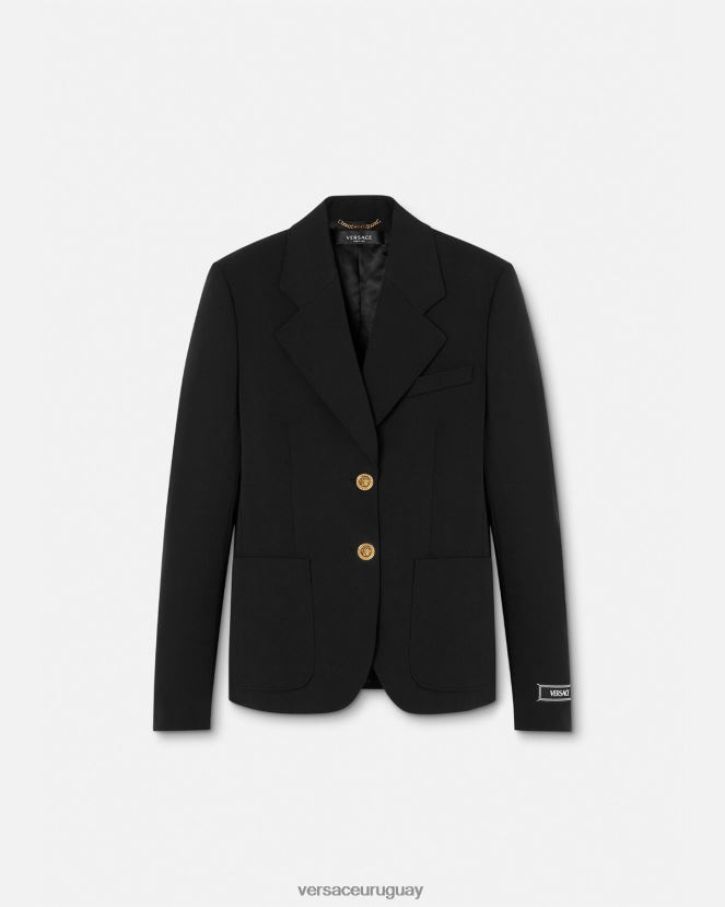Versace blazer con medusa y botonadura sencilla mujer negro ropa H88R0H107