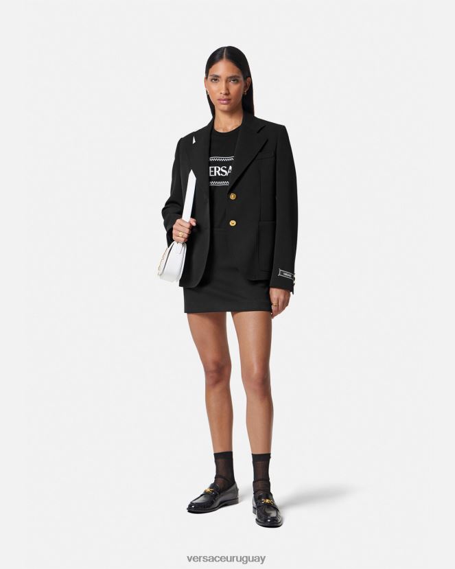 Versace blazer con medusa y botonadura sencilla mujer negro ropa H88R0H107