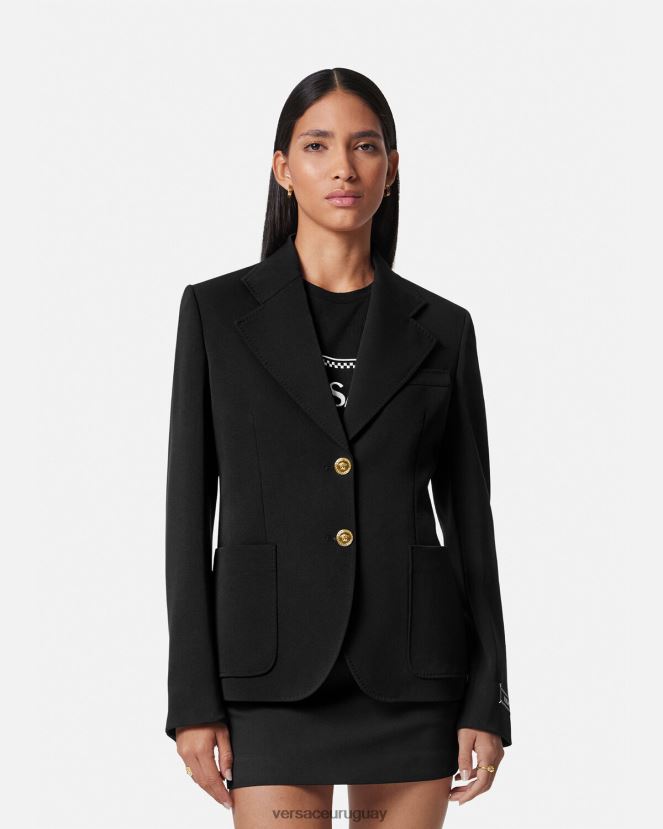 Versace blazer con medusa y botonadura sencilla mujer negro ropa H88R0H107