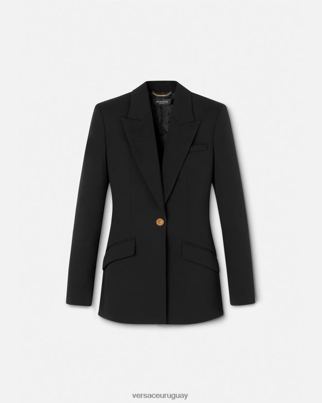 Versace blazer con medusa y botonadura sencilla mujer negro ropa H88R0H109