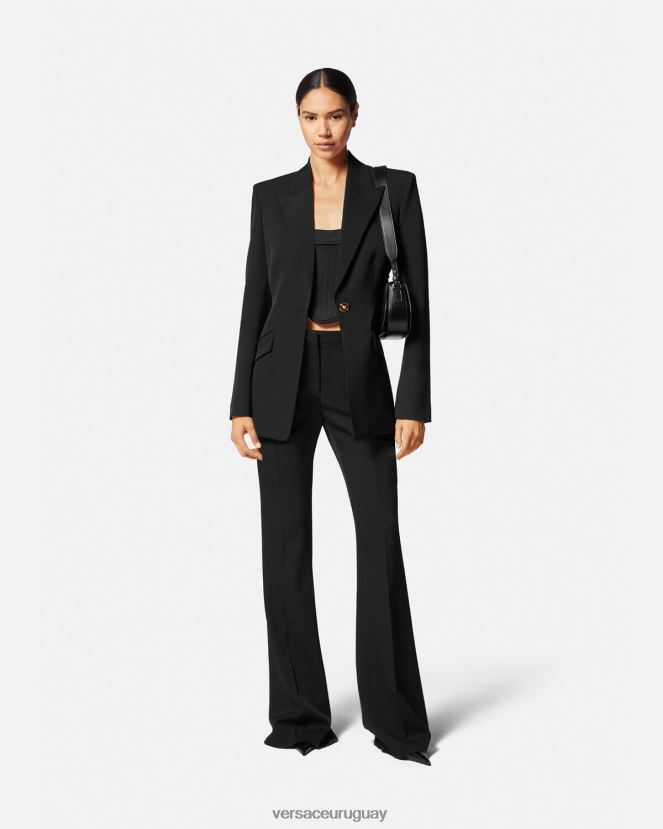 Versace blazer con medusa y botonadura sencilla mujer negro ropa H88R0H109