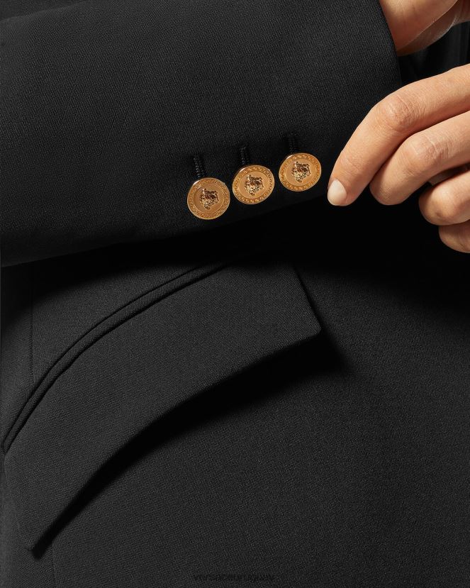 Versace blazer con medusa y botonadura sencilla mujer negro ropa H88R0H109
