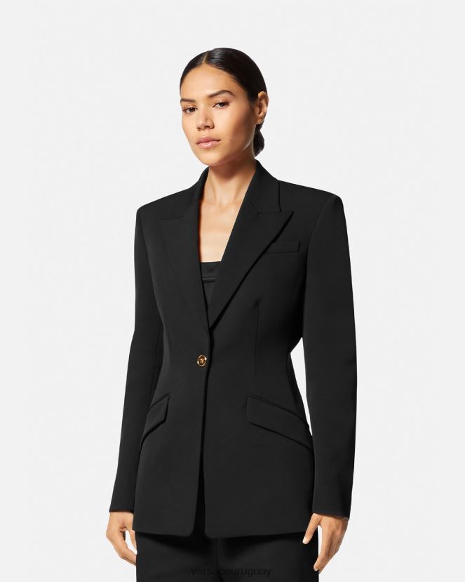 Versace blazer con medusa y botonadura sencilla mujer negro ropa H88R0H109