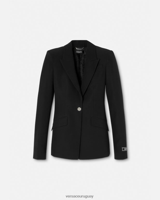 Versace blazer con medusa y botonadura sencilla mujer negro ropa H88R0H110