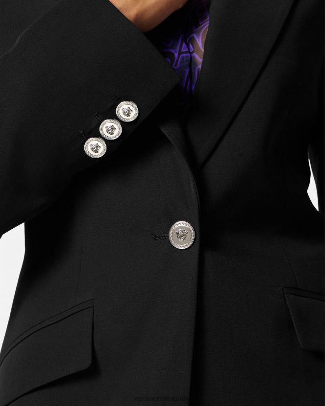 Versace blazer con medusa y botonadura sencilla mujer negro ropa H88R0H110