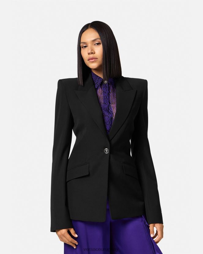 Versace blazer con medusa y botonadura sencilla mujer negro ropa H88R0H110