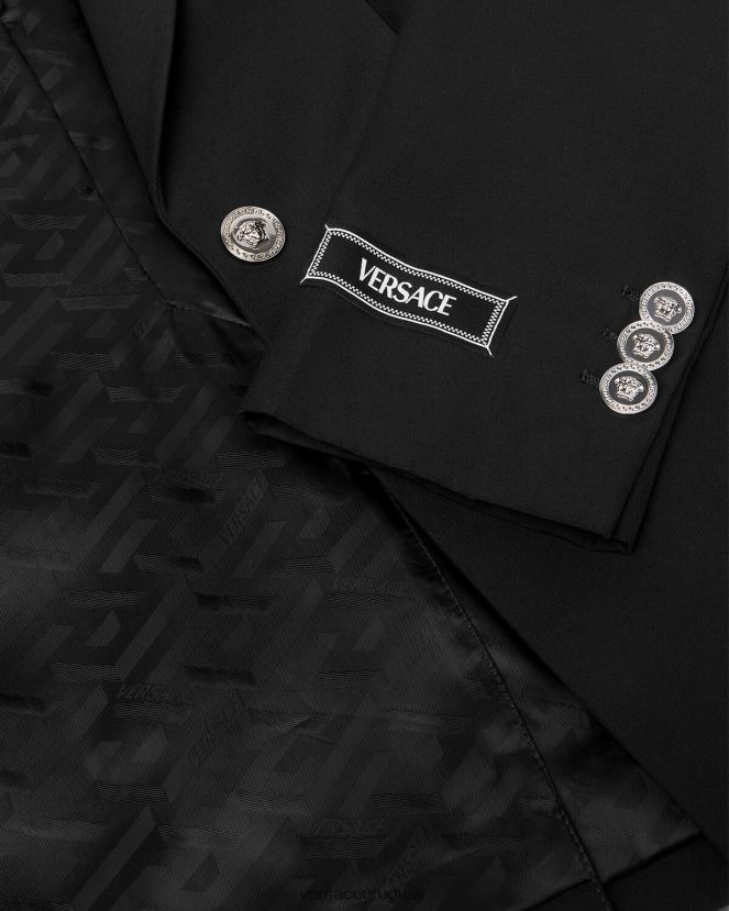 Versace blazer con medusa y botonadura sencilla mujer negro ropa H88R0H110