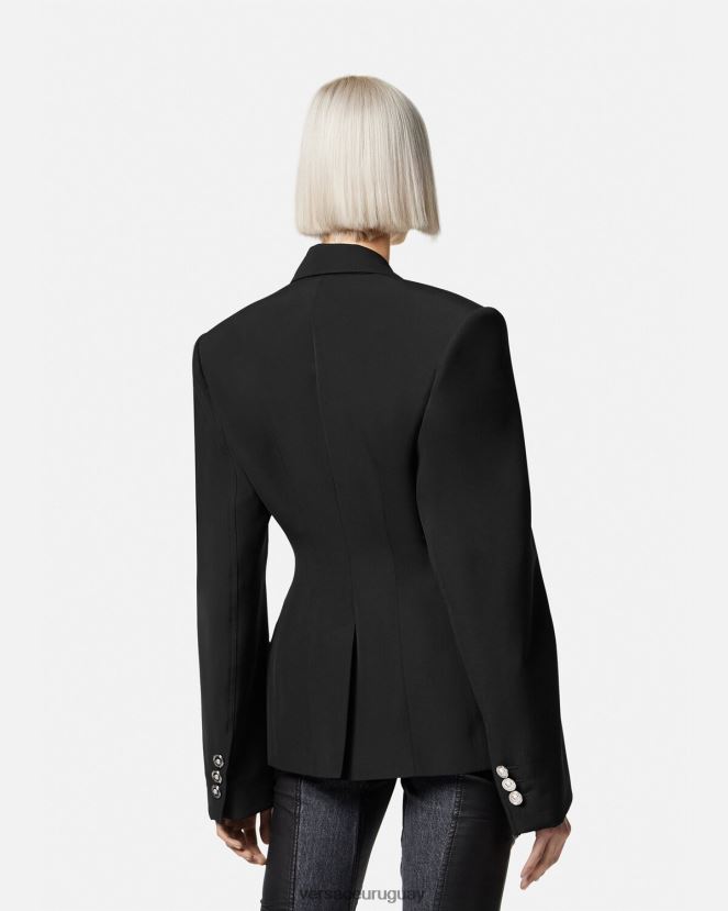 Versace blazer con medusa y botonadura sencilla mujer negro ropa H88R0H116