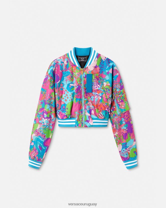 Versace chaqueta bomber corta floral de verano mujer un color ropa H88R0H79