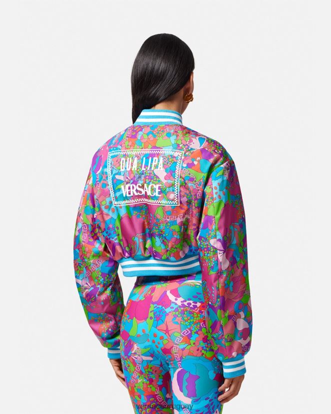 Versace chaqueta bomber corta floral de verano mujer un color ropa H88R0H79