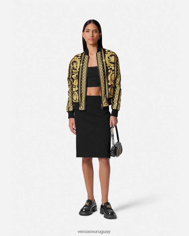 Versace chaqueta bomber reversible con diseño barroco mujer imprimir ropa H88R0H88
