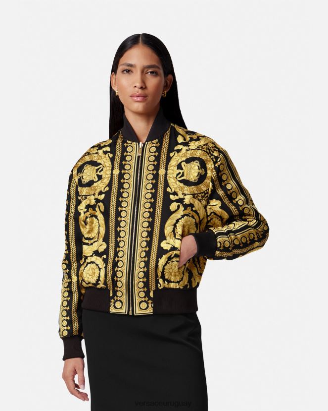 Versace chaqueta bomber reversible con diseño barroco mujer imprimir ropa H88R0H88