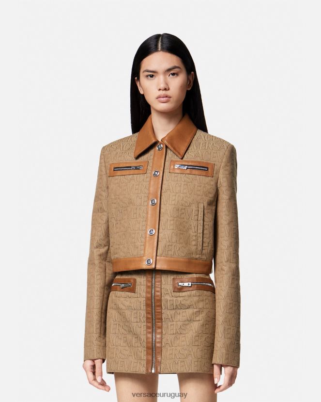 Versace chaqueta tipo blusón por toda la prenda mujer imprimir ropa H88R0H85