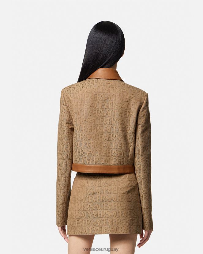 Versace chaqueta tipo blusón por toda la prenda mujer imprimir ropa H88R0H85