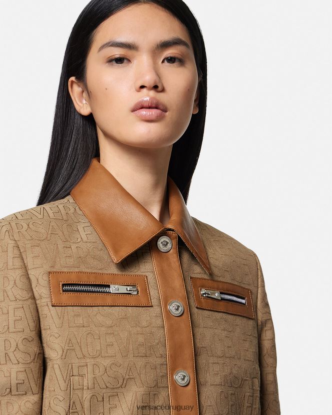 Versace chaqueta tipo blusón por toda la prenda mujer imprimir ropa H88R0H85
