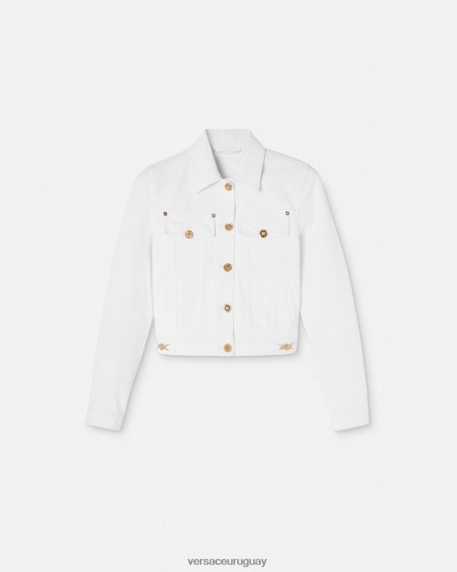 Versace chaqueta vaquera con medusa '95 mujer blanco ropa H88R0H81