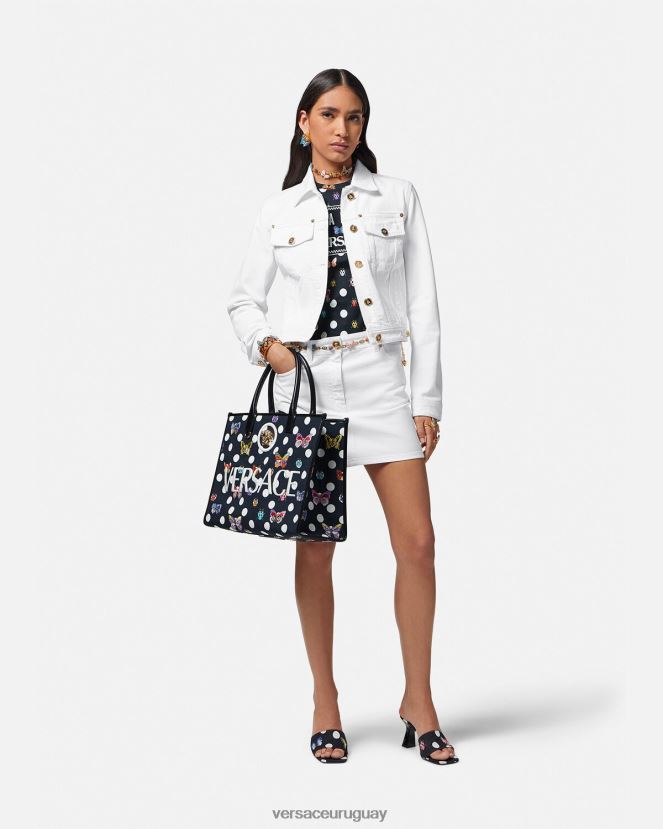 Versace chaqueta vaquera con medusa \'95 mujer blanco ropa H88R0H81