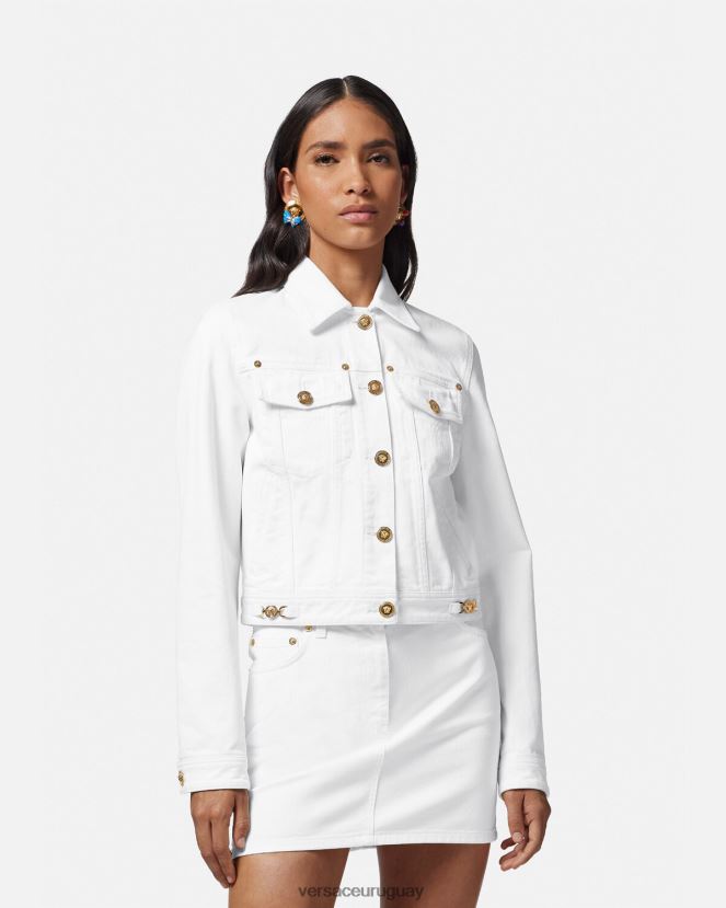 Versace chaqueta vaquera con medusa \'95 mujer blanco ropa H88R0H81