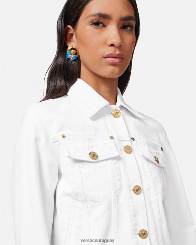 Versace chaqueta vaquera con medusa \'95 mujer blanco ropa H88R0H81