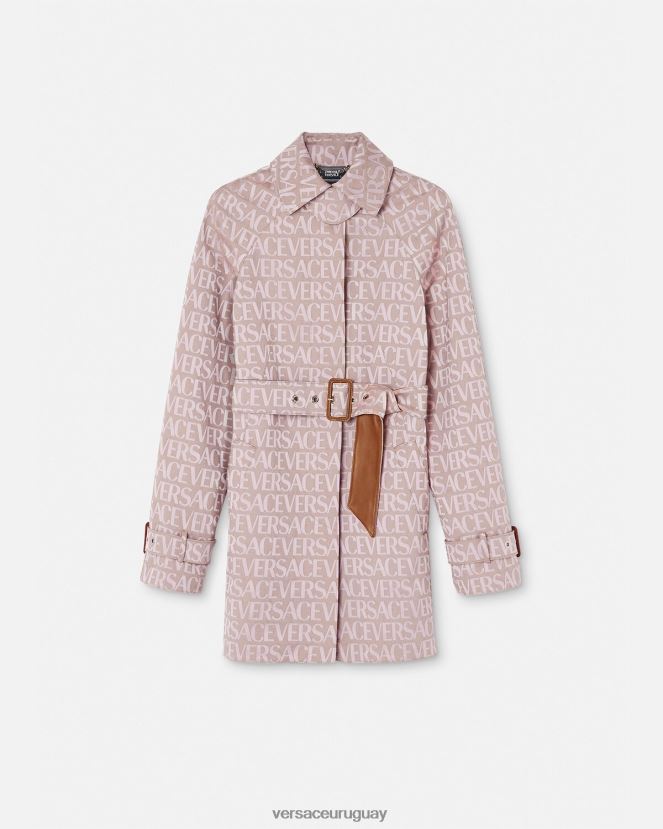 Versace gabardina corta integral mujer rosa y estampado ropa H88R0H83