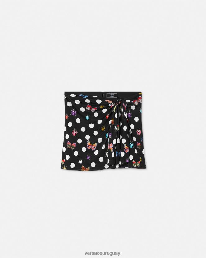 Versace minifalda anudada con mariposas mujer imprimir ropa H88R0H157