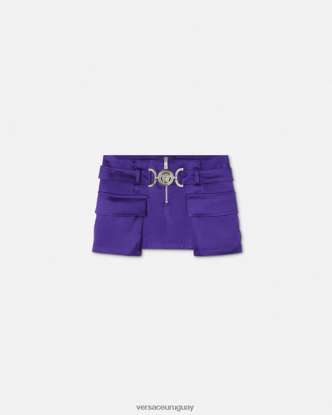 Versace minifalda cargo con Medusa '95 mujer Violeta ropa H88R0H187