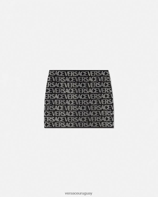 Versace minifalda con cristales mujer negro ropa H88R0H177