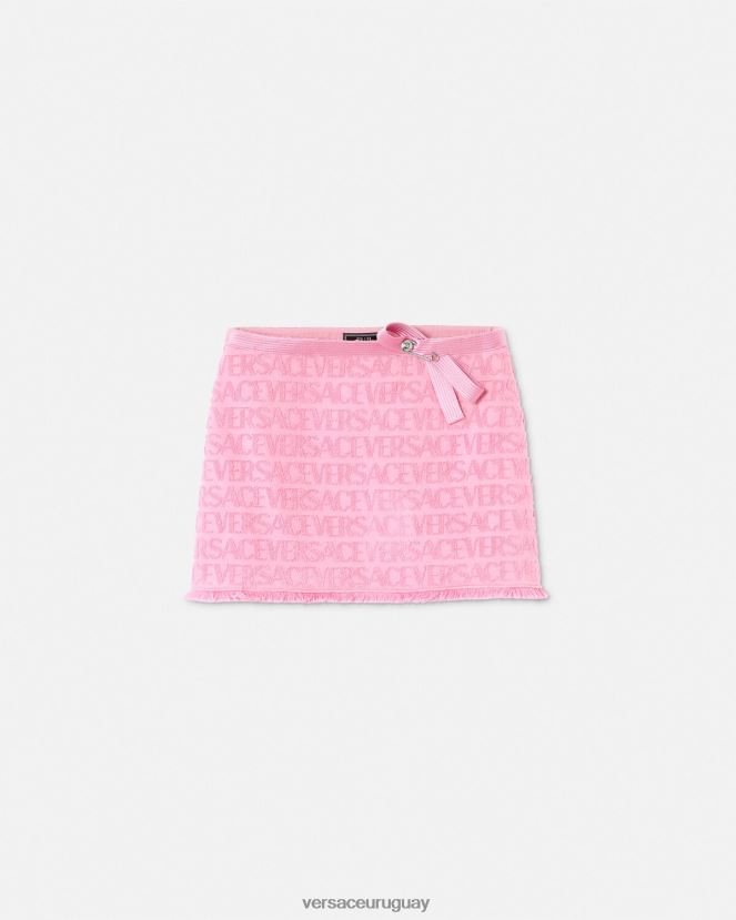 Versace minifalda con imperdible en toda la prenda mujer rosa ropa H88R0H159