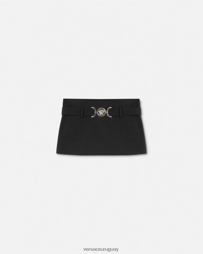Versace minifalda con medusa '95 mujer negro ropa H88R0H173