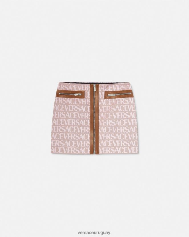 Versace minifalda por toda la prenda mujer rosa y estampado ropa H88R0H165