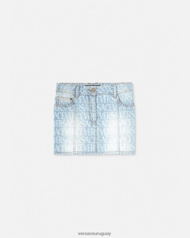 Versace minifalda vaquera integral mujer azul ropa H88R0H166