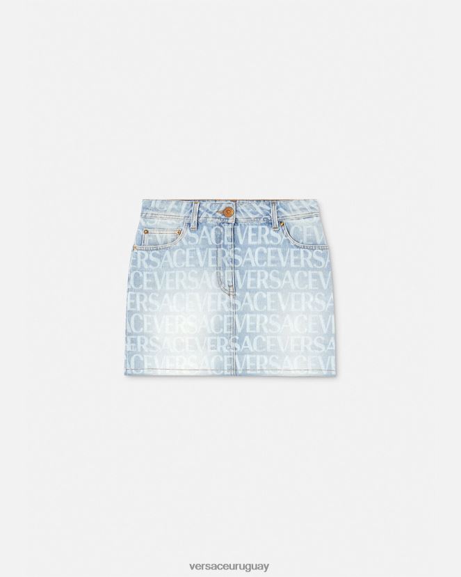 Versace minifalda vaquera integral mujer azul ropa H88R0H168