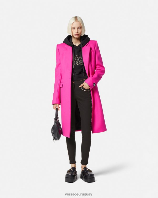 Versace jeans ajustados con tachuelas de Medusa mujer negro ropa H88R0H214