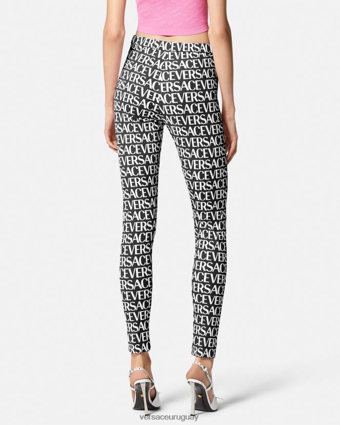 Versace leggings por toda la prenda mujer negro y estampado ropa H88R0H211