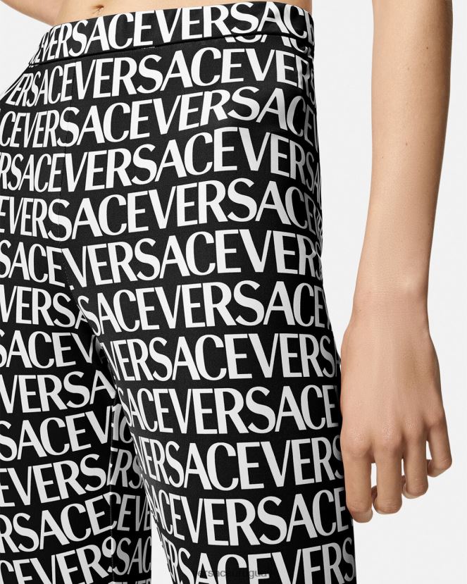 Versace leggings por toda la prenda mujer negro y estampado ropa H88R0H211