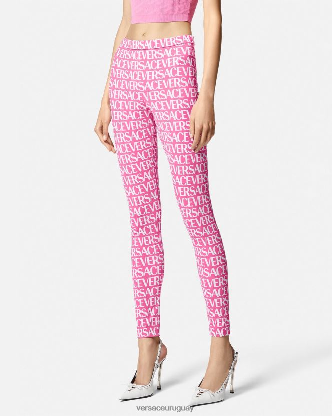 Versace leggings por toda la prenda mujer rosa y estampado ropa H88R0H212