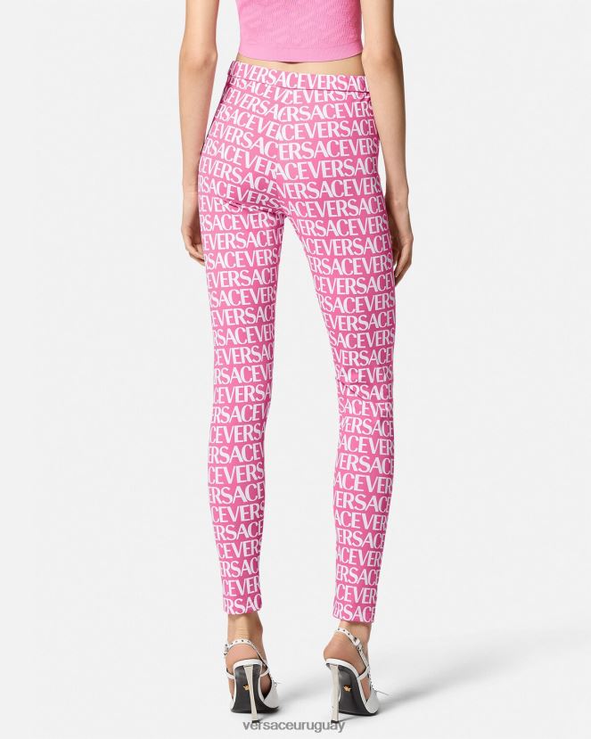 Versace leggings por toda la prenda mujer rosa y estampado ropa H88R0H212