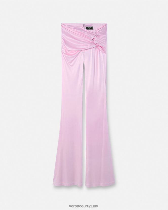 Versace pantalones acampanados anudados mujer un color ropa H88R0H122