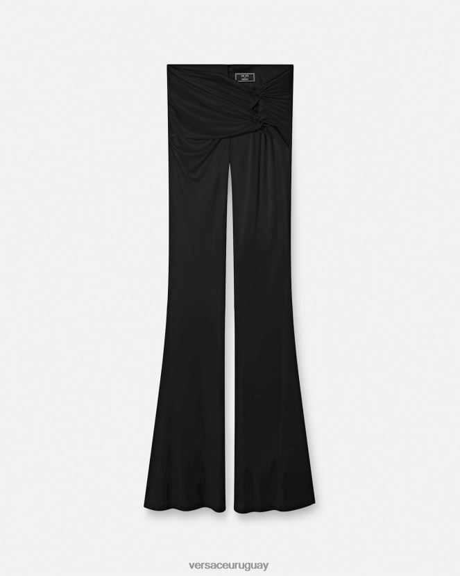 Versace pantalones acampanados anudados mujer un color ropa H88R0H190