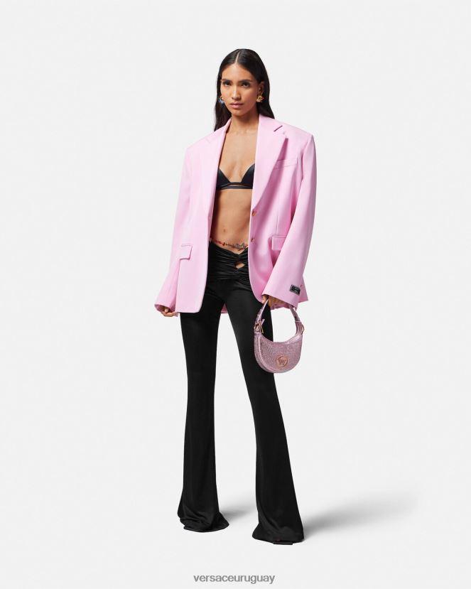 Versace pantalones acampanados anudados mujer un color ropa H88R0H190