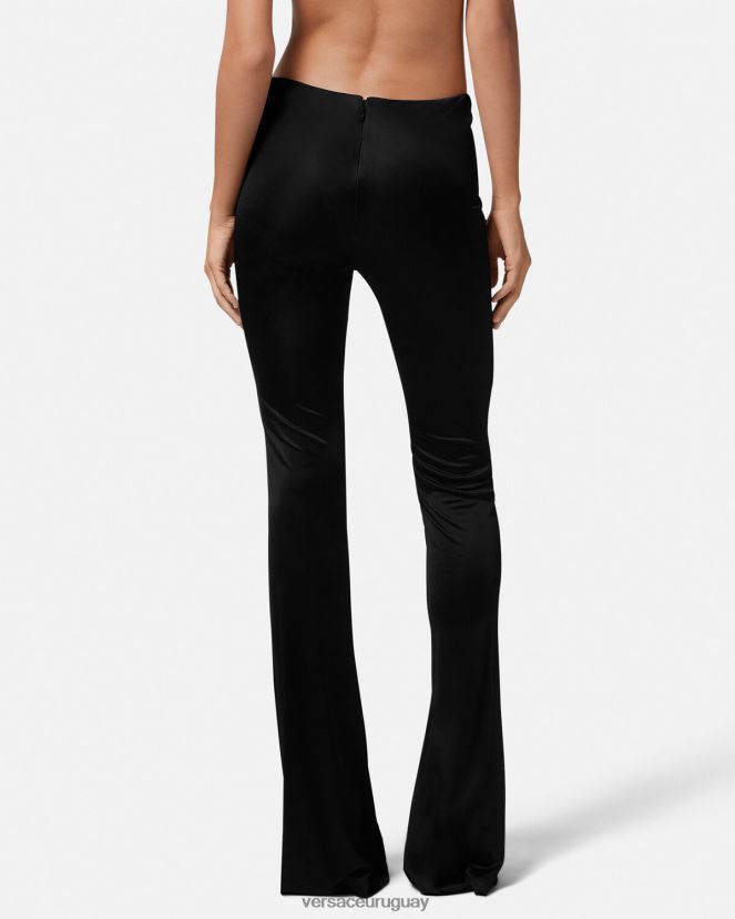 Versace pantalones acampanados anudados mujer un color ropa H88R0H190