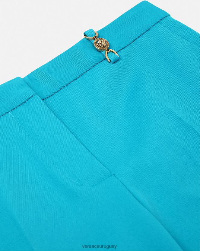 Versace pantalones acampanados de sastre mujer azul claro ropa H88R0H124