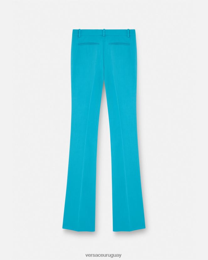 Versace pantalones acampanados de sastre mujer azul claro ropa H88R0H124