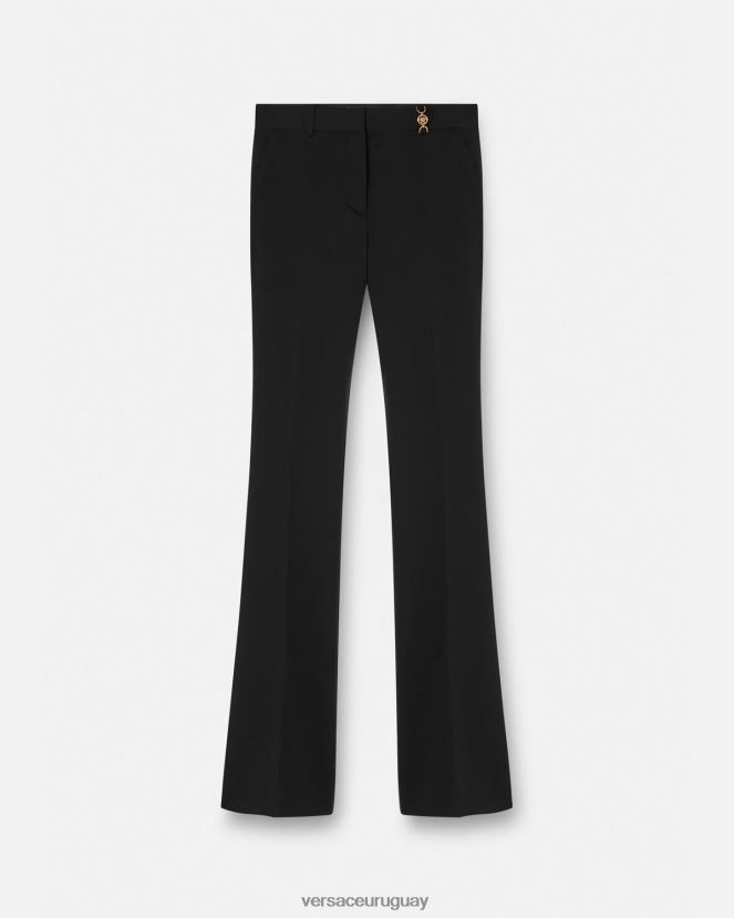 Versace pantalones acampanados de sastre mujer negro ropa H88R0H119