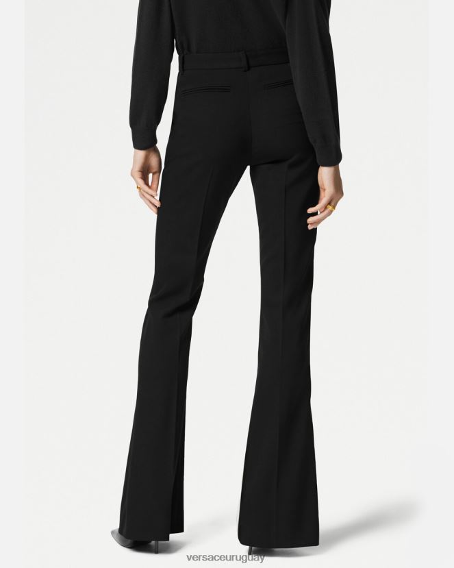 Versace pantalones acampanados de sastre mujer negro ropa H88R0H119