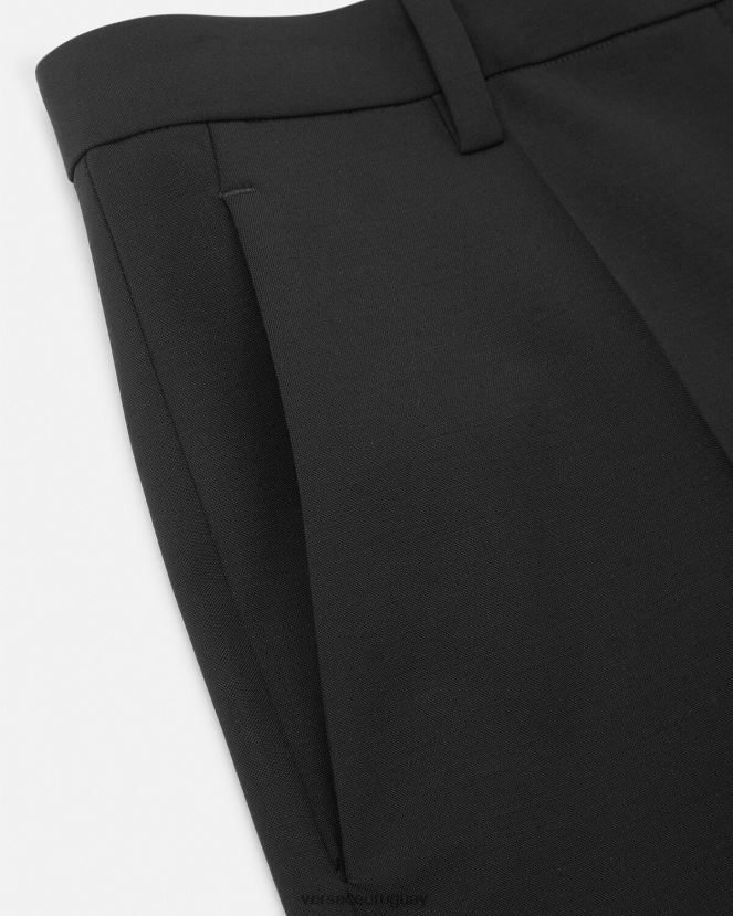 Versace pantalones anchos mujer negro ropa H88R0H202