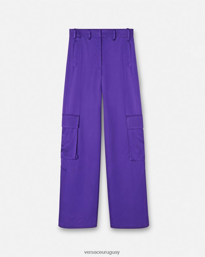 Versace pantalones cargo anchos mujer Violeta ropa H88R0H210