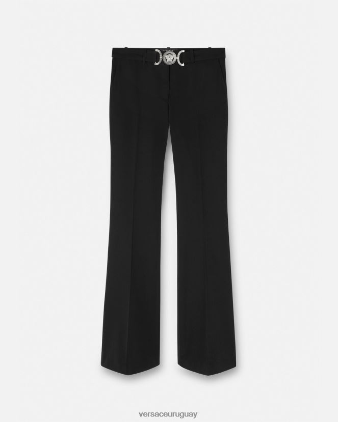 Versace pantalones con medusa '95 mujer negro ropa H88R0H118