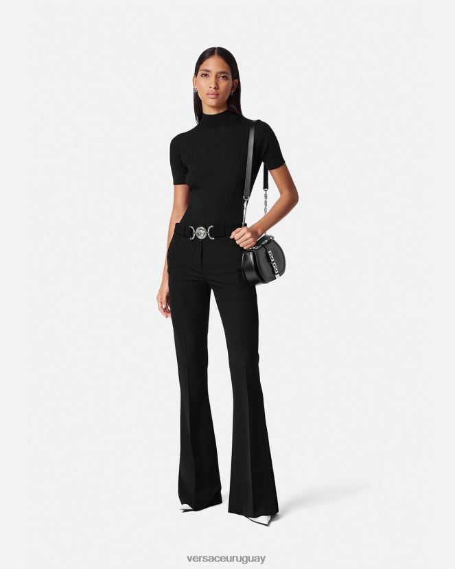 Versace pantalones con medusa \'95 mujer negro ropa H88R0H118