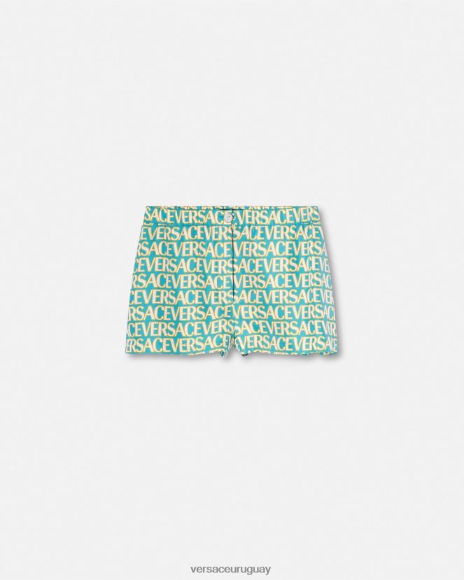 Versace pantalones cortos de seda mujer imprimir ropa H88R0H191